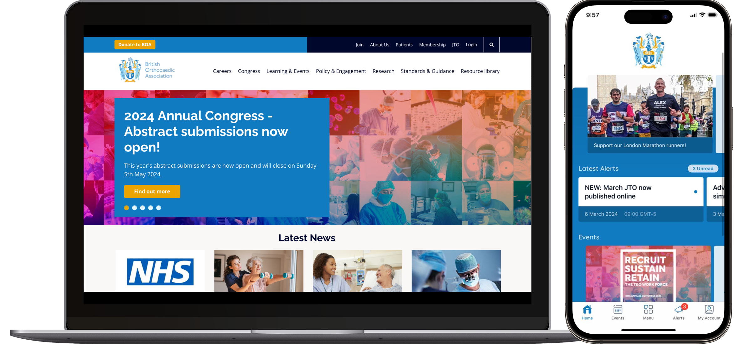 BOA Website & Mobile Event App Image